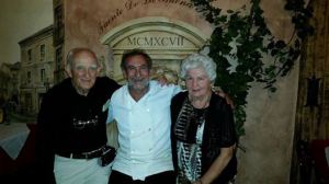 Owner Carlos with Ella and Vaclav Konecny at Don Quijote restaurant